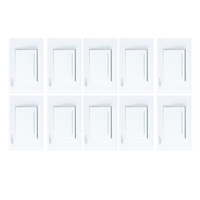 Pack x10 | Lucek Flat BP01/3 Cristal con 1 Apagador Escalera