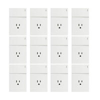 Pack x12 | Lucek Flat BF07 1 Apagador Sencillo y 1 Contacto