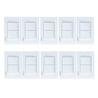 Pack x10 | Lucek Flat BP02 Cristal con 2 Apagadores Sencillos