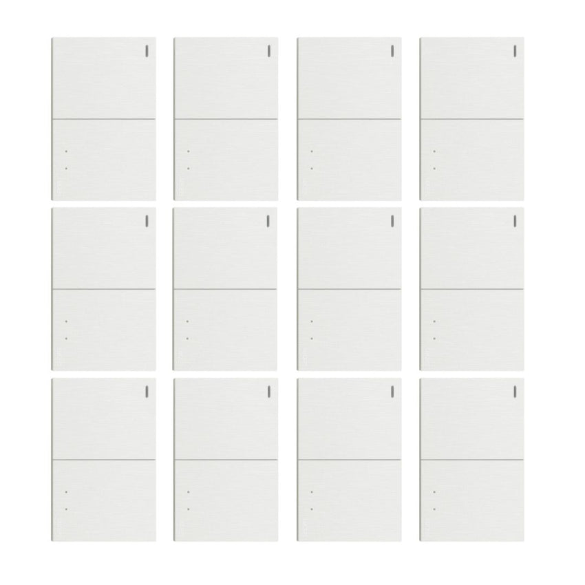 Pack x12 | Lucek Flat BF02/3 Placa Apagador Sencillo y Escalera