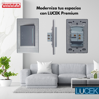 Pack x10 | Lucek Premium BP01/3 MP y MA con 1 Apagador Escalera Anodizadas