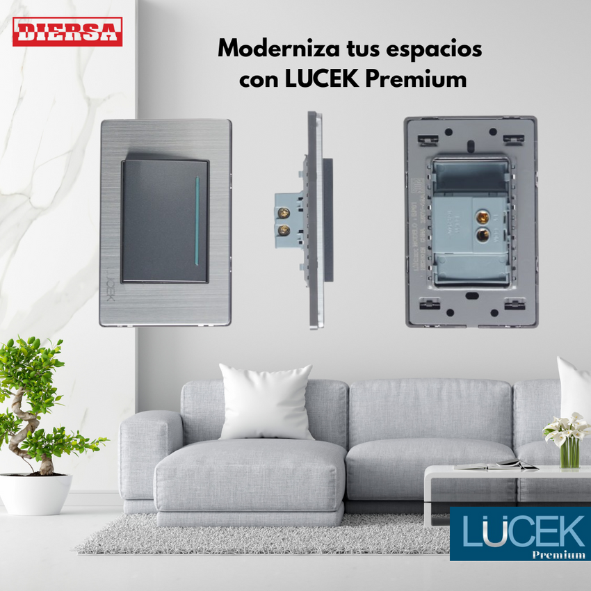 Pack x10 | Lucek Premium BP01 MP y MA con 1 Apagador Sencillo
