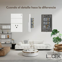 Pack x12 | Lucek Flat BF19 2 Apagadores Sencillos y 1 Contacto