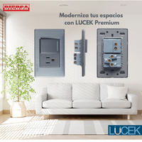 Pack x10 | Lucek Premium BP07 MP y MA con 1 Apagador Sencillo + 1 Contacto
