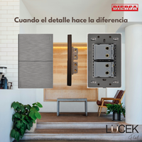 Pack x12 | Lucek Flat BF02 – 2 Apagadores Sencillos