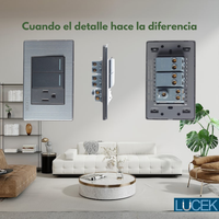 Pack x10 | Lucek Premium BP19 MP y MA con 2 Interruptores + 1 Contacto