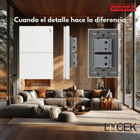 Pack x12 | Lucek Flat BF02 – 2 Apagadores Sencillos