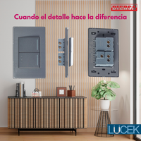 Pack x10 | Lucek Premium BP02/3 MP y MA con 1 Apagador Sencillo y 1 Escalera Anodizadas