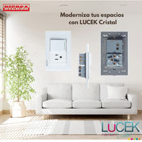 Pack x10 | Lucek Flat BP07 Cristal Apagador Sencillo + Contacto