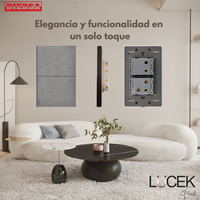 Pack x12 | Lucek Flat BF02/3 Placa Apagador Sencillo y Escalera