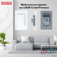 Pack x10 | Lucek Flat BP01/3 Cristal con 1 Apagador Escalera