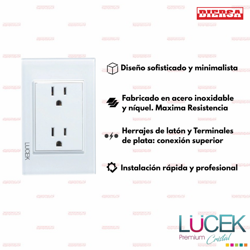 Pack x10 | Lucek Flat BP06 Cristal contacto Duplex