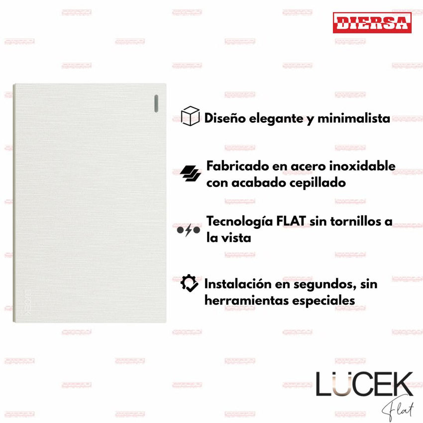 Pack x12 | Lucek Flat BF01 Placa Apagador Sencillo