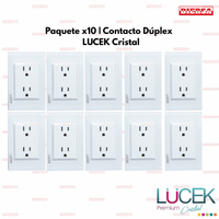 Pack x10 | Lucek Flat BP06 Cristal contacto Duplex