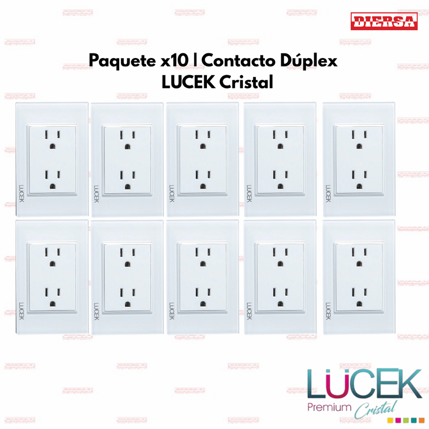 Pack x10 | Lucek Flat BP06 Cristal contacto Duplex