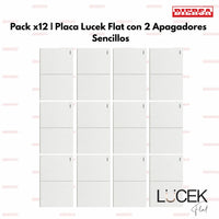 Pack x12 | Lucek Flat BF02 – 2 Apagadores Sencillos