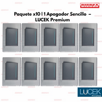 Pack x10 | Lucek Premium BP01 MP y MA con 1 Apagador Sencillo