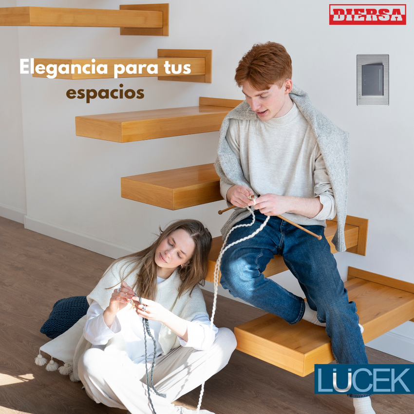 Pack x10 | Lucek Premium BP01/3 MP y MA con 1 Apagador Escalera Anodizadas