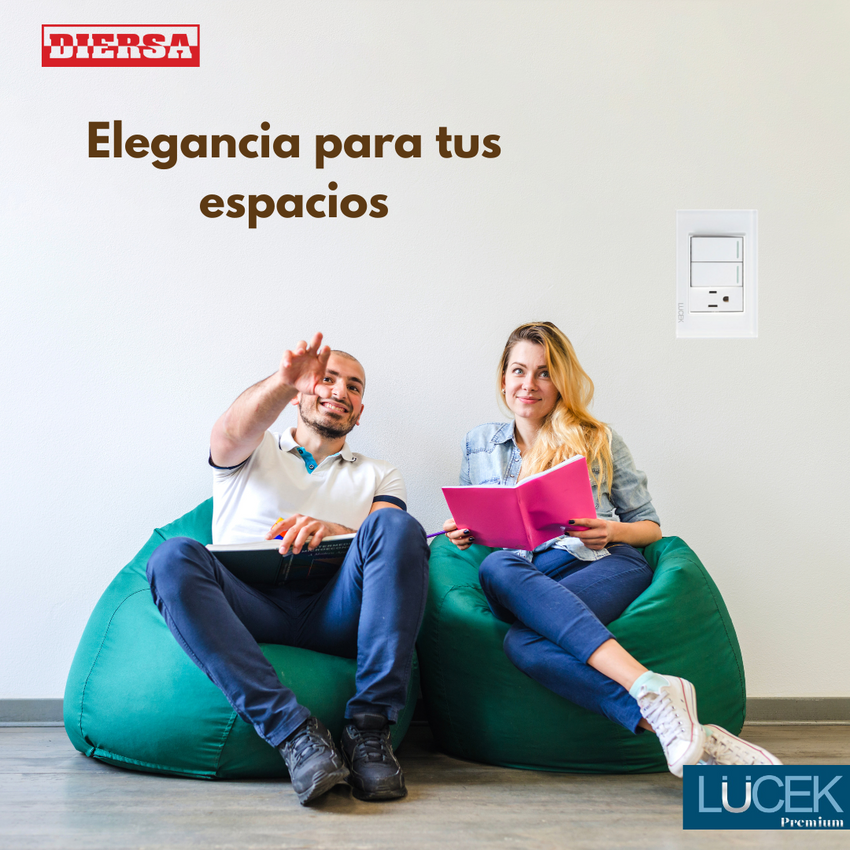 Pack x10 | Lucek Flat BP19 Cristal 2 Interruptores + 1 Contacto