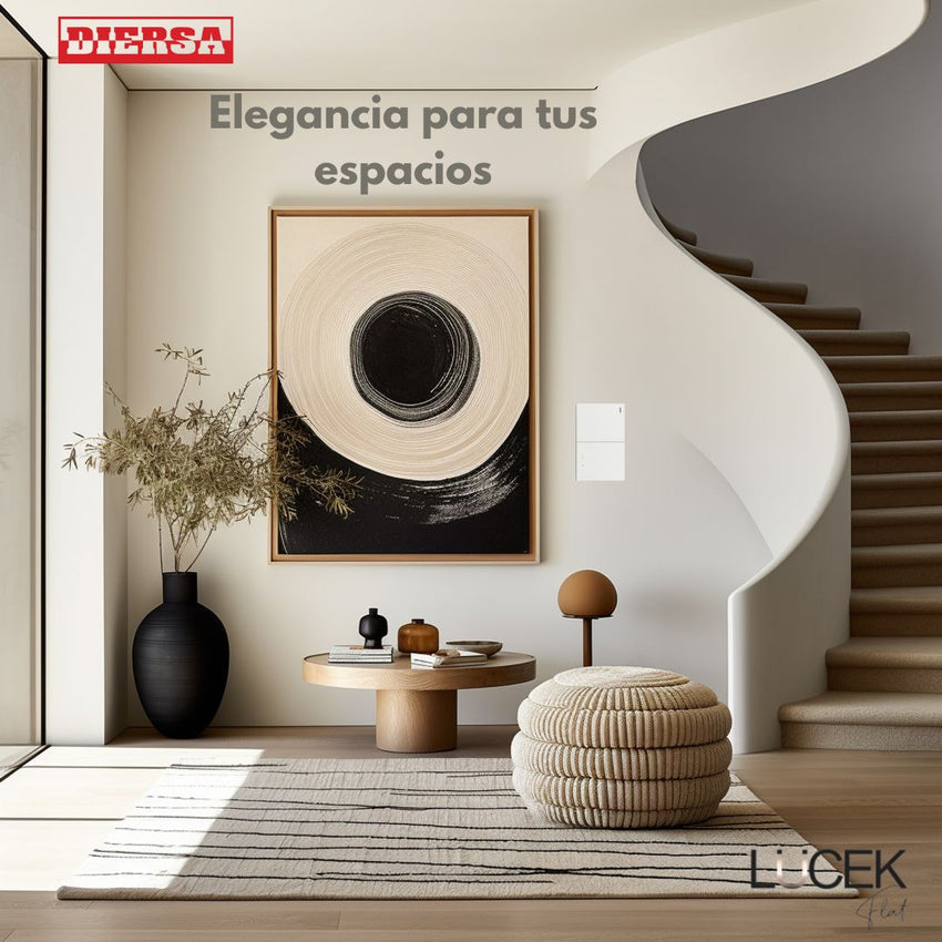 Pack x12 | Lucek Flat BF02/3 Placa Apagador Sencillo y Escalera