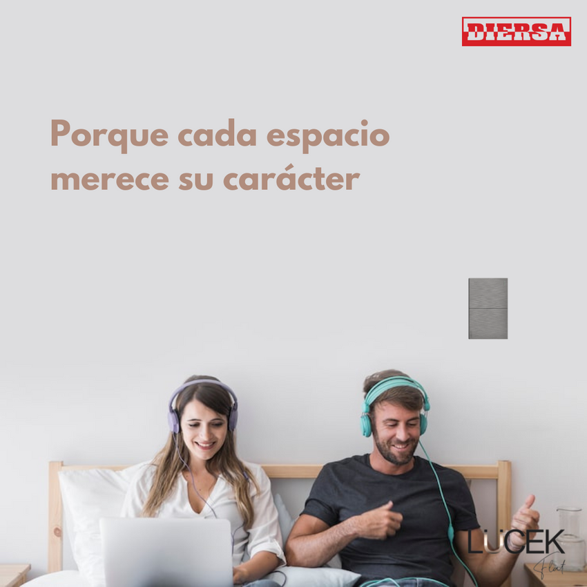 Pack x12 | Lucek Flat BF02 – 2 Apagadores Sencillos