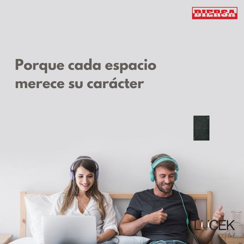 Pack x12 | Lucek Flat BF02 – 2 Apagadores Sencillos