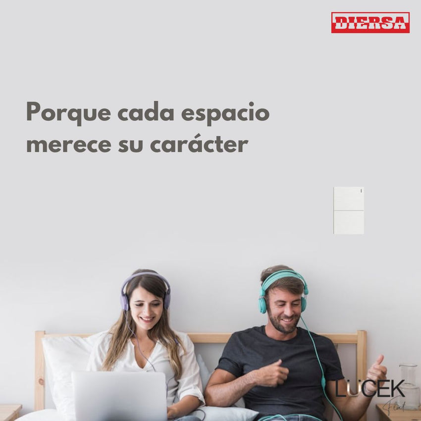 Pack x12 | Lucek Flat BF02 – 2 Apagadores Sencillos