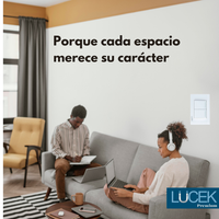 Pack x10 | Lucek Flat BP02 Cristal con 2 Apagadores Sencillos