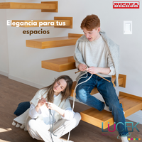 Pack x10 | Lucek Flat BP01/3 Cristal con 1 Apagador Escalera
