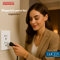 Pack x10 | Lucek Flat BP01 Cristal con 1 Apagador Sencillo