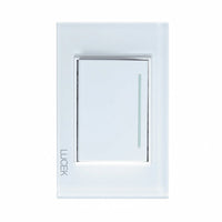 Pack x10 | Lucek Flat BP01 Cristal con 1 Apagador Sencillo