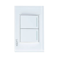 Pack x10 | Lucek Flat BP02 Cristal con 2 Apagadores Sencillos