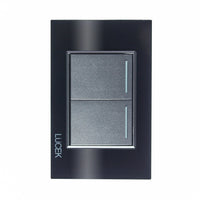 Pack x10 | Lucek Flat BP02 Cristal con 2 Apagadores Sencillos