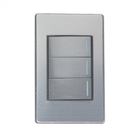 Pack x10 | Lucek Premium BP03/3 MP y MA con 2 Apagadores Sencillos y 1 Escalera Anodizadas