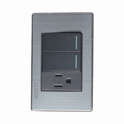 Pack x10 | Lucek Premium BP19 MP y MA con 2 Interruptores + 1 Contacto