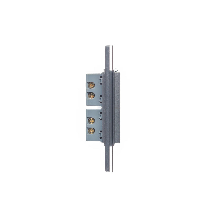 Pack x10 | Lucek Flat BP02 Cristal con 2 Apagadores Sencillos