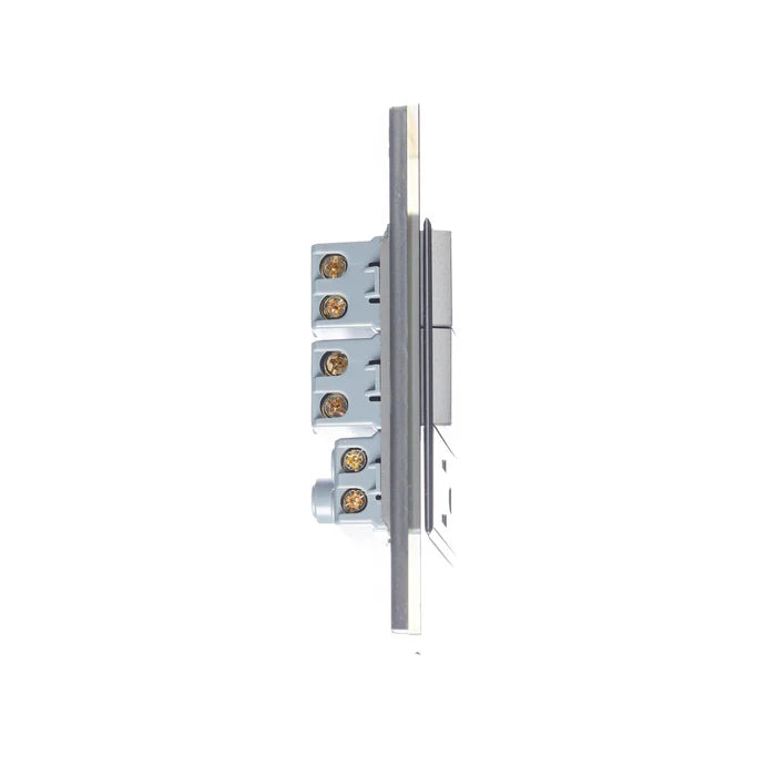 Pack x10 | Lucek Flat BP19 Cristal 2 Interruptores + 1 Contacto