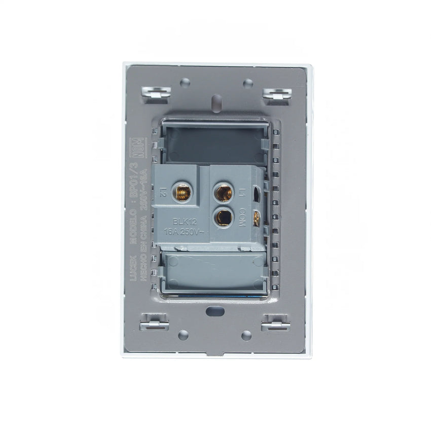 Pack x10 | Lucek Flat BP01/3 Cristal con 1 Apagador Escalera