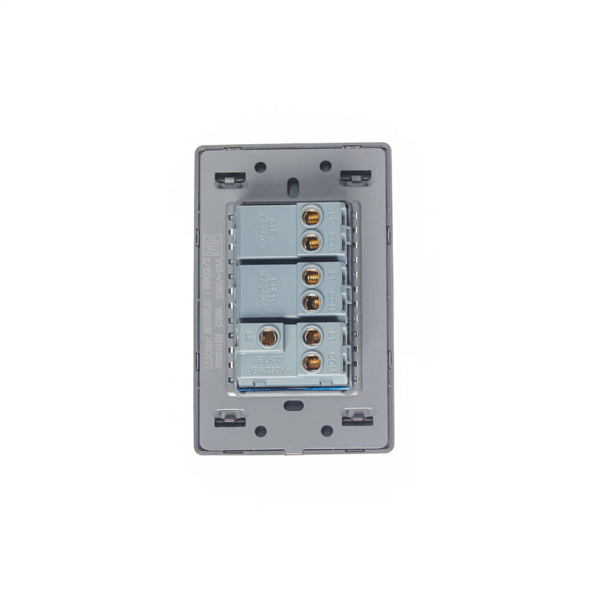 Pack x10 | Lucek Premium BP03/3 MP y MA con 2 Apagadores Sencillos y 1 Escalera Anodizadas