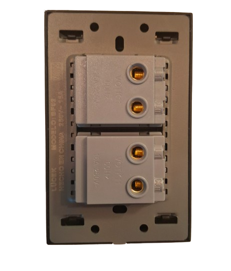 Pack x12 | Lucek Flat BF02 – 2 Apagadores Sencillos