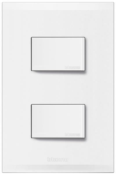 Pack x15 | Placa Bticino Forza2 Fz2201 Con 2 Apagador Escalera